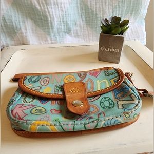 Dooney & Burke Wristlet with Heart Charm.